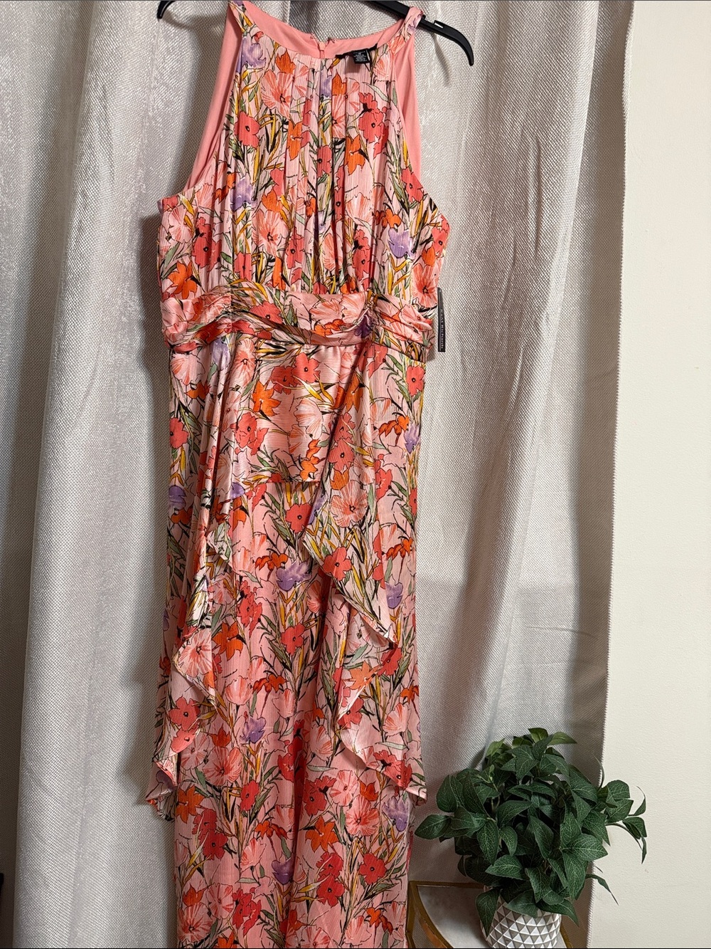 Brand new Floral orange Halter Maxi Dress - Brand: R&M Richards